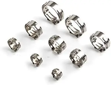 180 Stück 304 Edelstahl Einohr-Schlauchschelle 5,3–21 mm Crimp-Schlauchschellen-Sortiment-Set für Automobile, Haushaltsgeräte – Detail 6