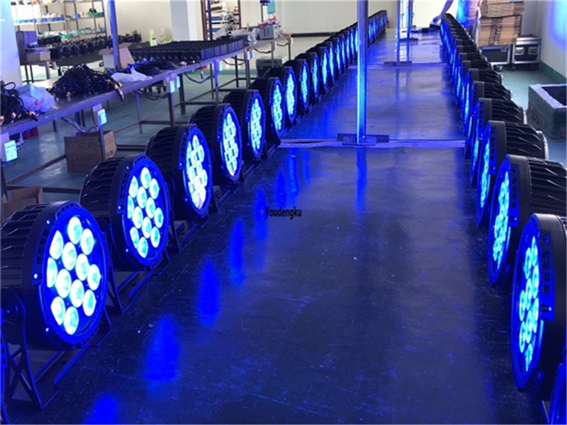 20 pieces wireless battery powered RGBW DMX small par 64 can led light 12x10watt 4in1 wireless waterproof LED par light