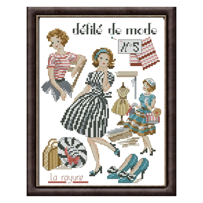 

Cross-stitch kit DIY Embroidery tool kit Optional printed handcrafted intersection point kit saga Beauty Model figure 4