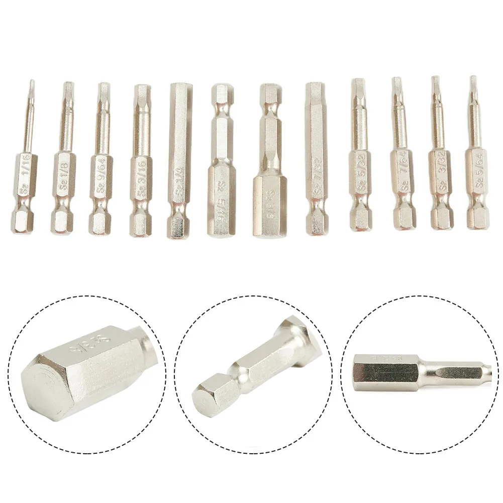 

Набор шестигранных бит из 12-х предметов с шестигранной ручкой, разъемом из гальванической стали для использования с ручными и электрическими отвертками