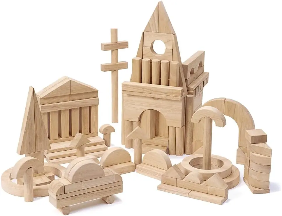 مكعبات الوحدة الخشبية ذات القيمة الأفضل - مجموعة مكونة من 162، التميز، لعب المكعبات، كتل خشبية، ألعاب تعليمية للأطفال، STEM