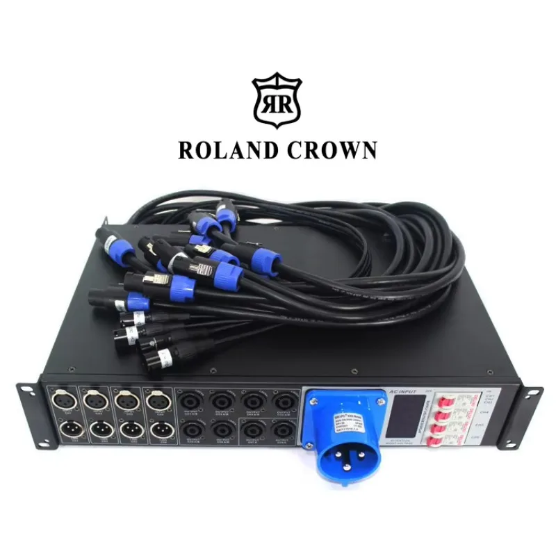 Portable 8-Channel Metal Circuit Protection DC Power Distribution Box 200A Current 10000W LED Lighting Multi-Voltage Roland