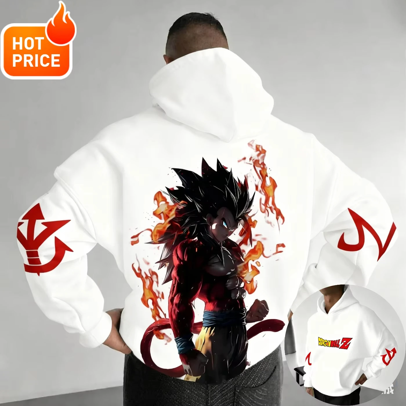 

Dragon Ball 2026, новинка, хит продаж, супер Saiyan, зимняя толстовка в стиле Харадзюку, мужская уличная одежда, винтажная толстовка с капюшоном большого размера, женский топ унисекс