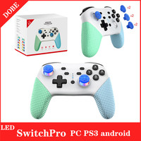 LED Wireless Controller For Switch Pro PS3/Android/PC Joystick Gamepad with Six-axis Gyroscope Somatosensory Vibration Wake Up