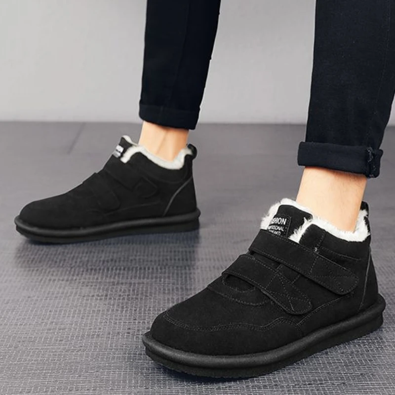 Men's Thermal Insulated Winter Snow Boots for -40℃ Outdoor Use Casual Simple Fleece Padded Thick Warm Anti Skid Cotton Boots