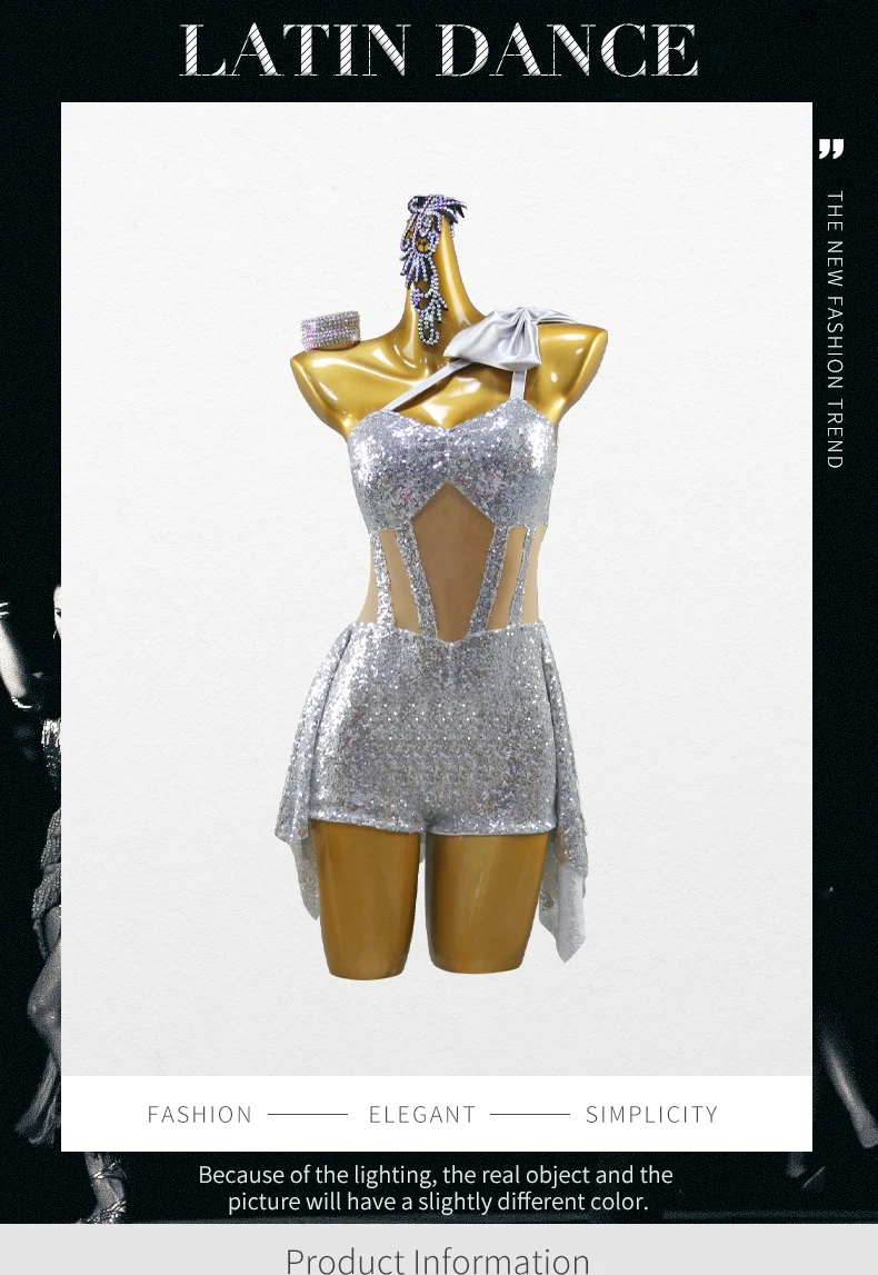 Kostüm für Mädchen 2026 Lateinamerikanisches Tanzkleid Damen-Wettbewerbskleidung Koreanische Partykleidung Eleganter Sport- und Ballsaalanzug – Detail 2