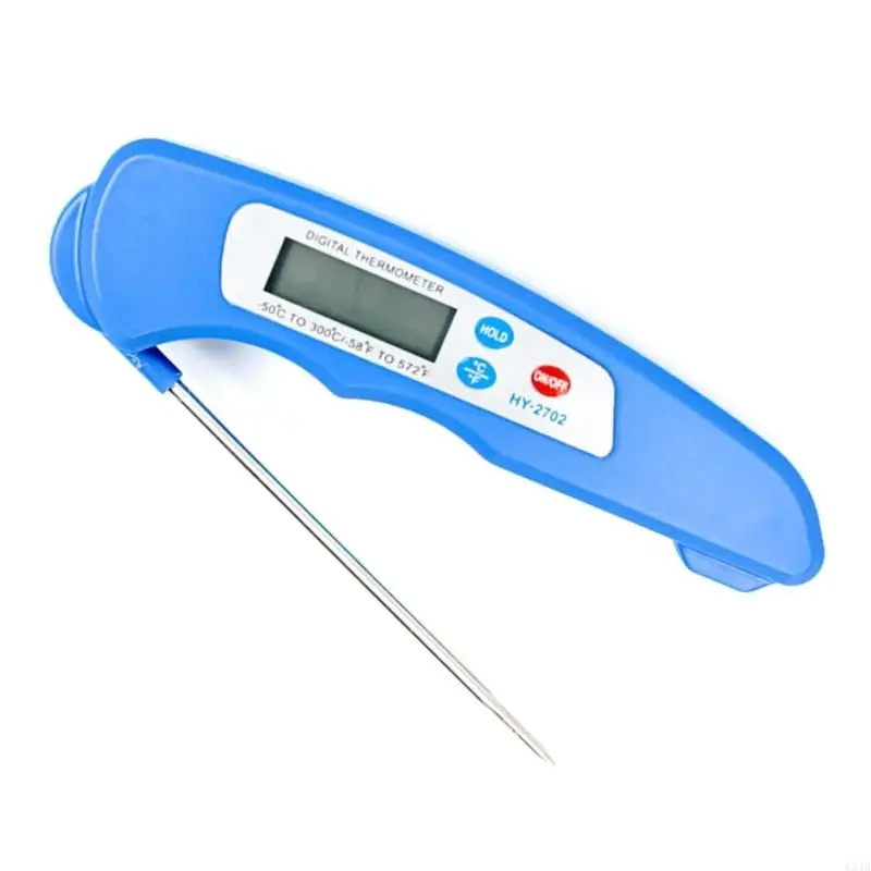 Realtime Read Digital Foldable Thermometers For Cooking Baking Oil Liquid Temperature Measurement With Long Probe