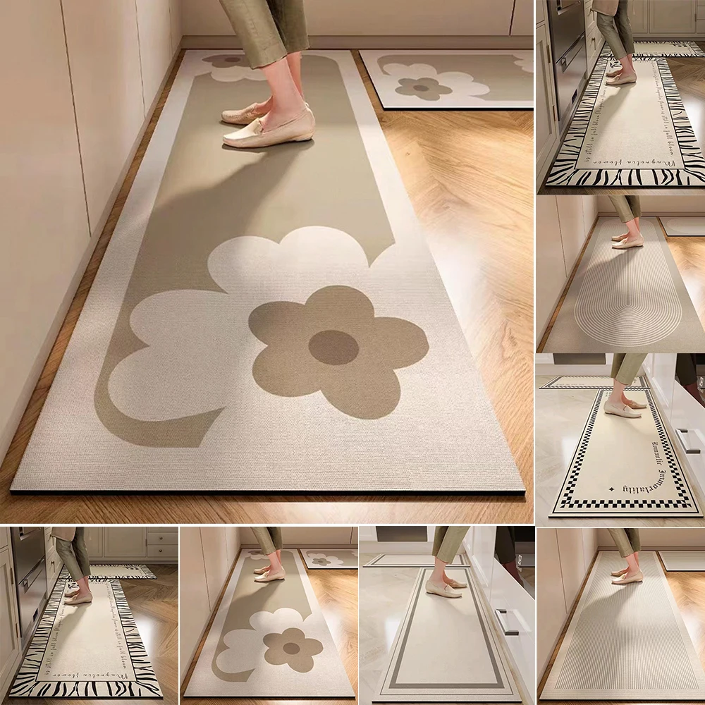 

Kitchen Rug Non-slip Kitchen Long Carpet Super Absorbent Floor Mats Entrance Doormat Carpets for Living Room 러그 Area Rug