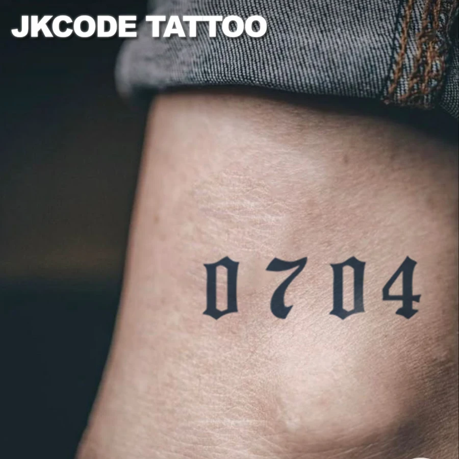 Wasserfeste semipermanente Tätowierungen, arabische Ziffer, Fingertattoos, magische Tätowierungen, hält 1–2 Wochen, Tätowierungen für Männer und Frauen – Detail 6