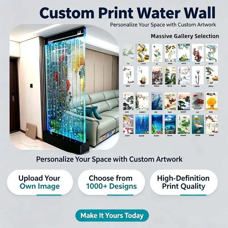 custom.Contemporary Modern Acrylic Laser Cut Waterproof Foldable Bubble Wall Movable Decorative Room Divider Panel LED Lig