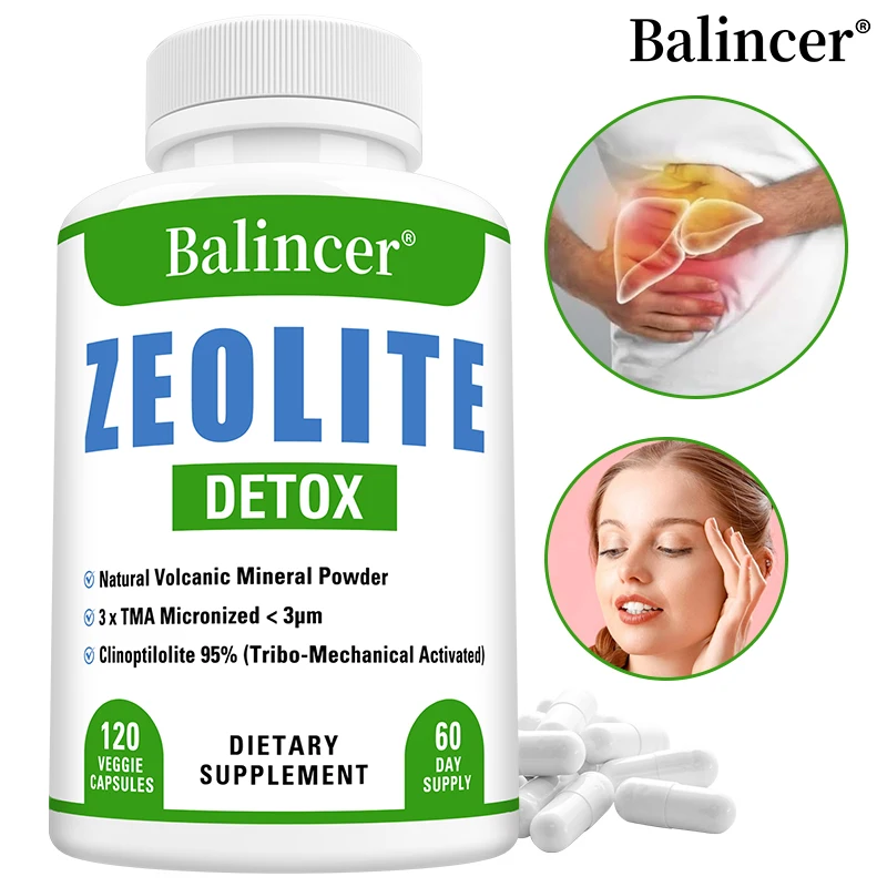 

Zeolite Liver Protection Supplement - Supports Kidneys, Digestive System Health, Enhances Immunity, and Removes Toxins
