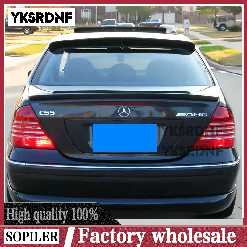 Für 2001-2006 Mercedes-benz C klasse W203 Hinten Stamm Lip Spoiler Hinten fenster Dach Spoiler ABS kunststoff Tuning Body Kit Zubehör