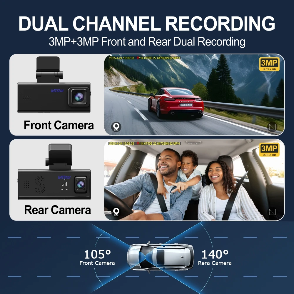 6MP 4G Low-power Dual-lens Parking Surveillance Camera Is Equipped With built-in GPS For Detection And Sensing