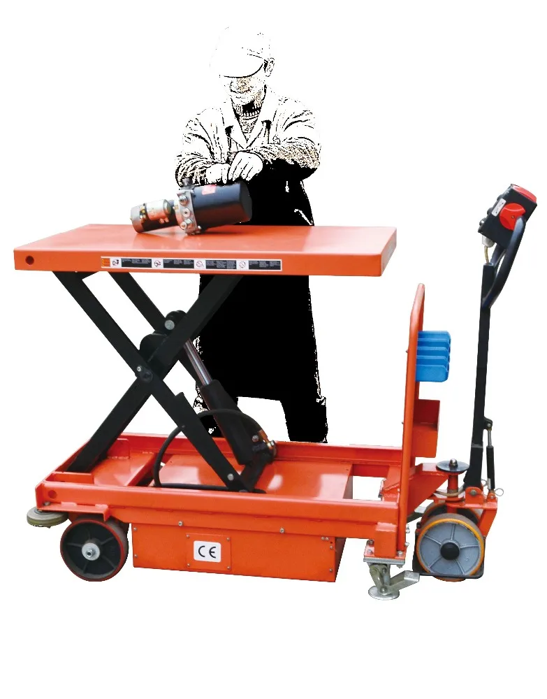 GIANT-MOVE Capacity 500kg 1.7m Full Electric Hydraulic Scissor Lift Table, Lifting Platform Electric Table Lift