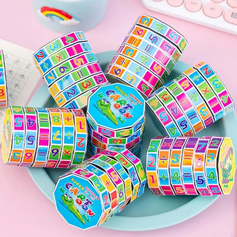 W89C CUBE MATH ARITMÉTICO APRENDIZAJE Toy Kids Rewards para regalos preescolar