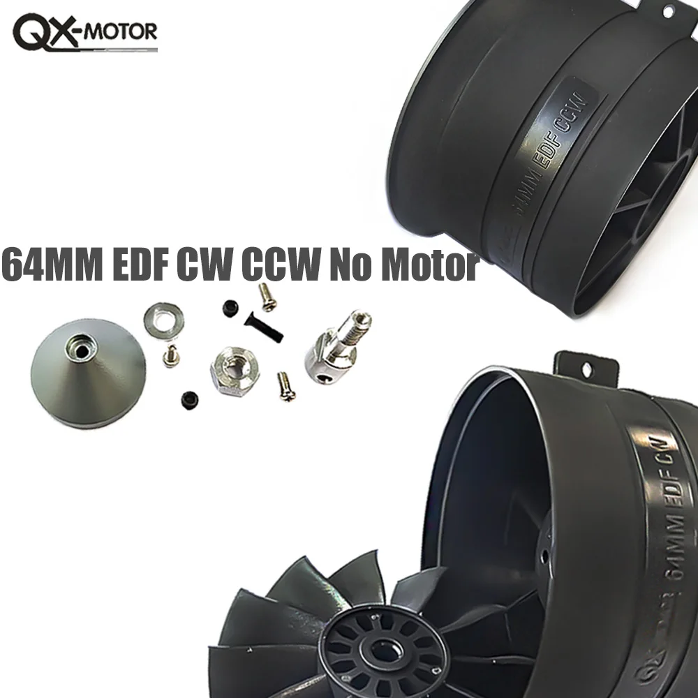 QX-Motor 64mm EDF 12-Blades Fan Ducted Fan CW CCW Without Motor For Airplanes RC Model DroneToy Parts