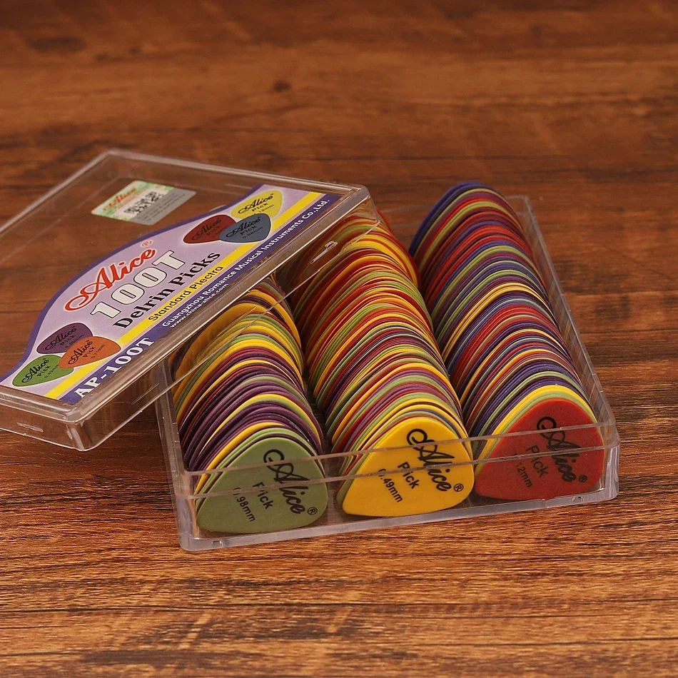 Alice 30/40/50 Pcs/Set Delrin Guitar Picks For Acoustic Electric Guitar 0.46mm-1.12mm Standard Plectra