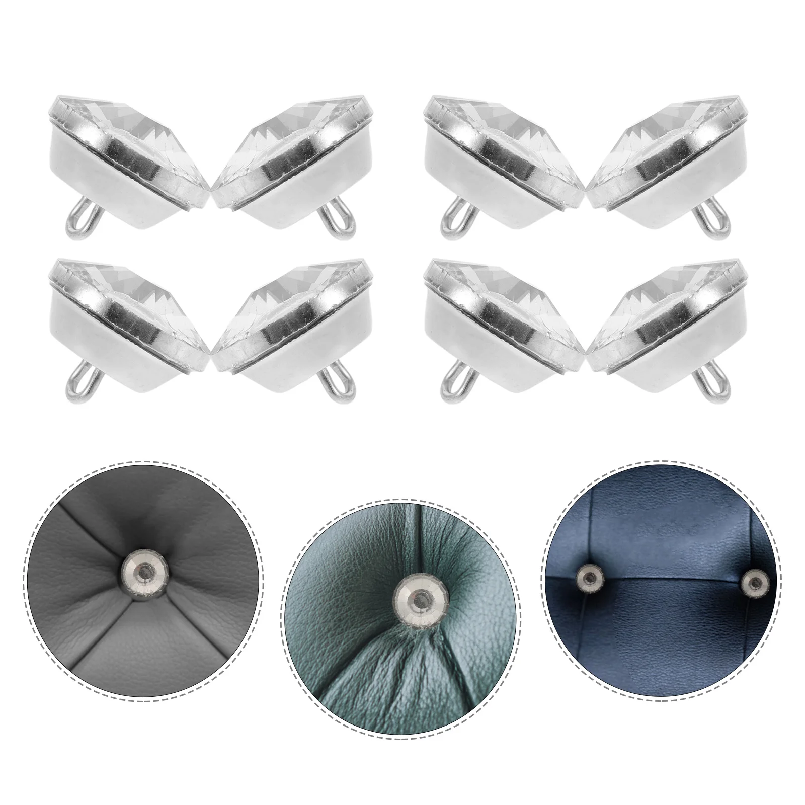 

50Pcs Sunflower Acrylic Sofa Upholstery Buttons Decorative Sew on DIY Small Crafting Buttons for Headboard Couch Cushion