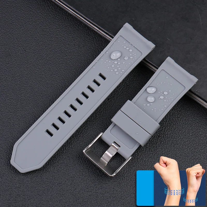 Accessori per orologi da 26 mm per la serie Desai DZ4476/4318/4427/4323 cinturino per orologio in silicone impermeabile con bracciale in gomma da uomo 26 mm