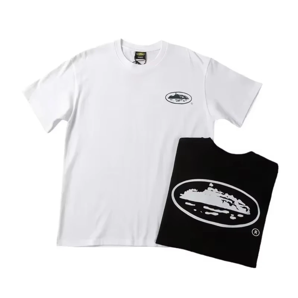 2026 Summer New Small Boat Printed Short Sleeve T-shirt Loose Round Neck Breathable Half Sleeve Casual Fashion Brand