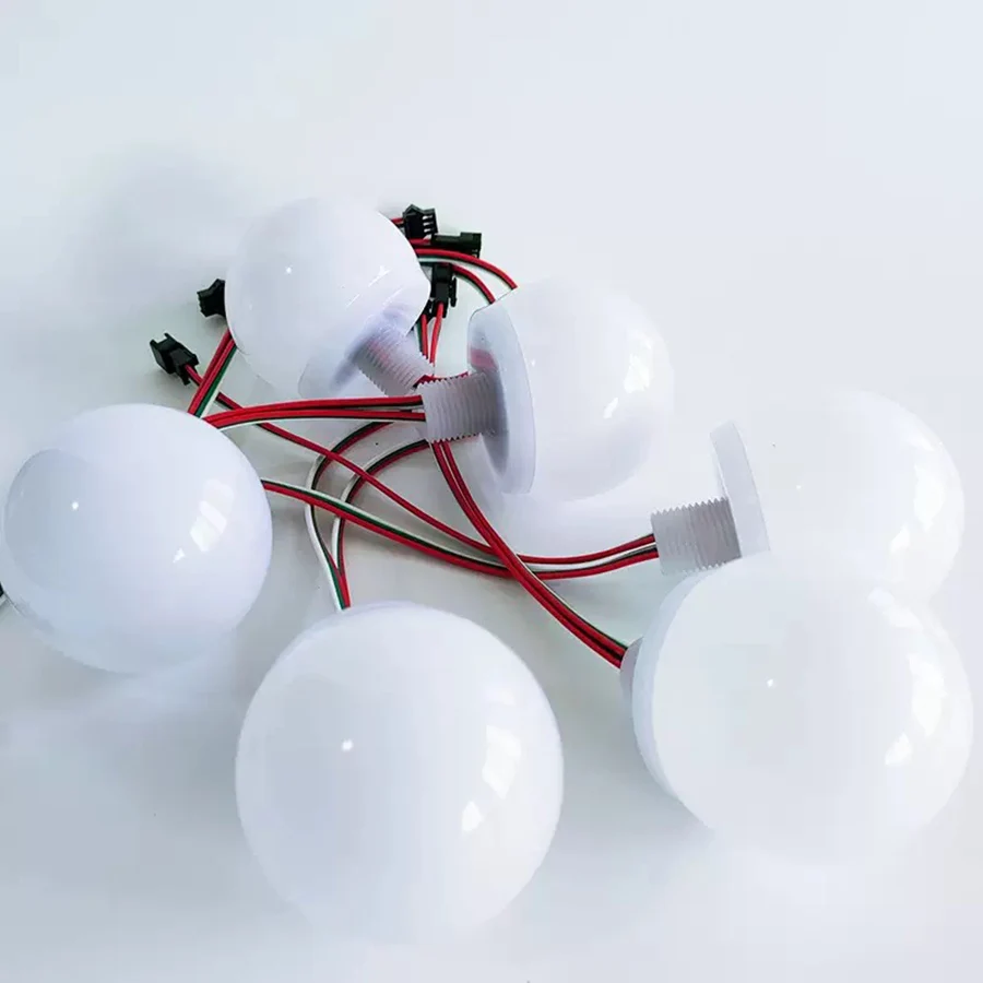 

100 шт. DC 12 В 24 В D50 D63 D70 RGB светодиодный шаровой светильник, цветные модули, строка лампы 53 мм 63 мм IP65 точечная лампа