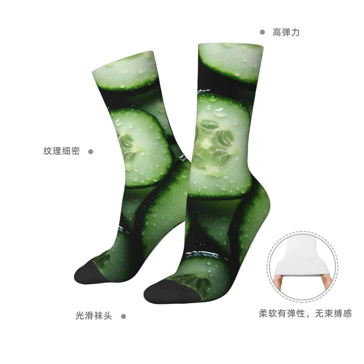 مضحك الخيار الخضار جوارب نمط القوطية الجوارب الشتاء المضادة للانزلاق الجوارب الرجال الدراجات جوارب عالية الجودة