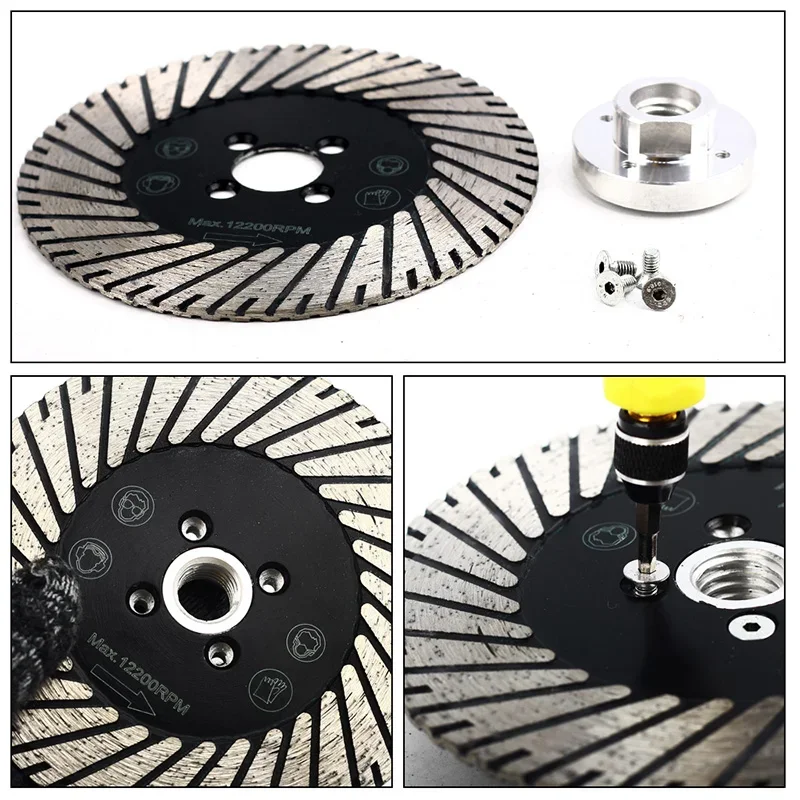 Lame de Scie à Double Usage pour Meulage de Pierre, Protège-Dents Obliques, Diamant, Carreaux de Céramique, Béton, Marbre