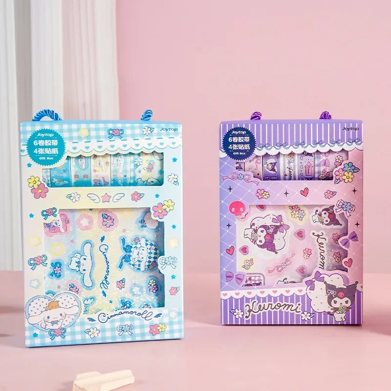 Joytop Sanrio Kuromi Cinnamoroll taśma do naklejania zestaw podarunkowy studenta urocze konto kreskówka ręka Diy dekoracja na prezent