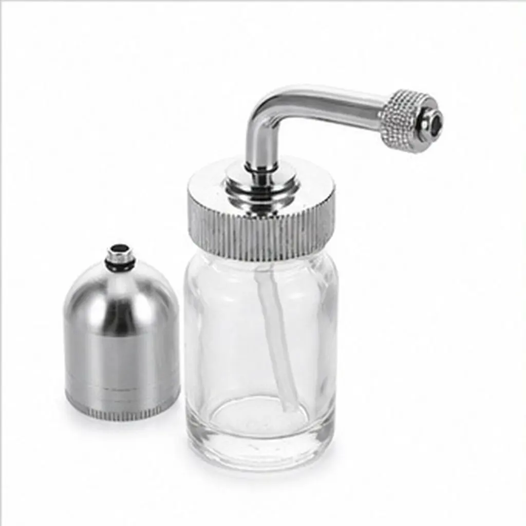 2Pcs Airbrush Pigment Cups Refillable Paint Containers Replaceable Small Bottles Smooth Oxygen Flow for Effective Airbrushing