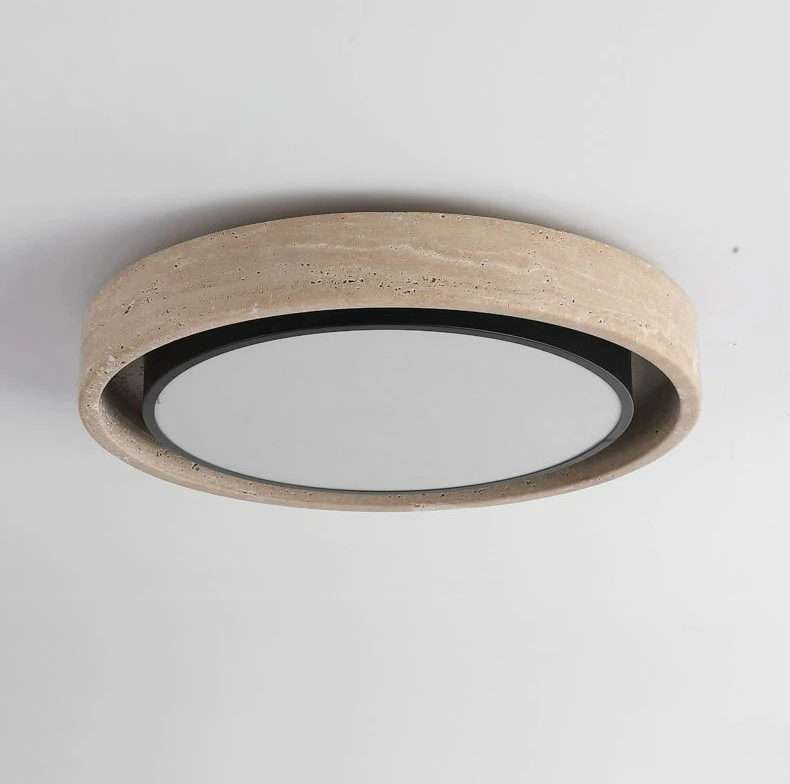Minimalist Natural Stone LED Ceiling Light 40 50CM