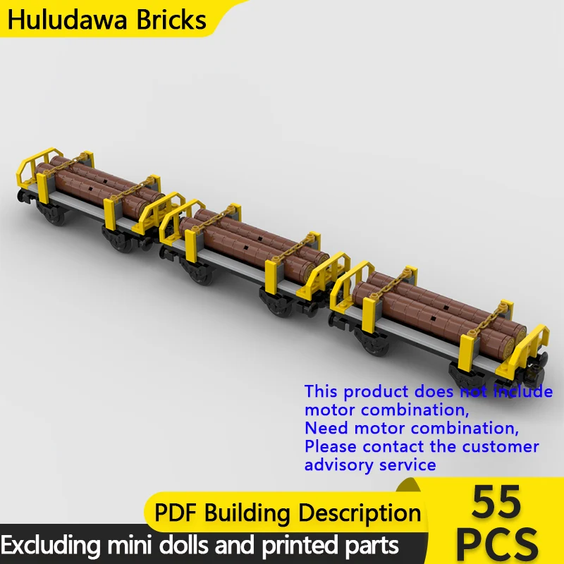 City Car Model MOC Building Bricks Logging Cargo Train Carriage Modular Technology Gifts Holiday Assemble Children Toys Suit