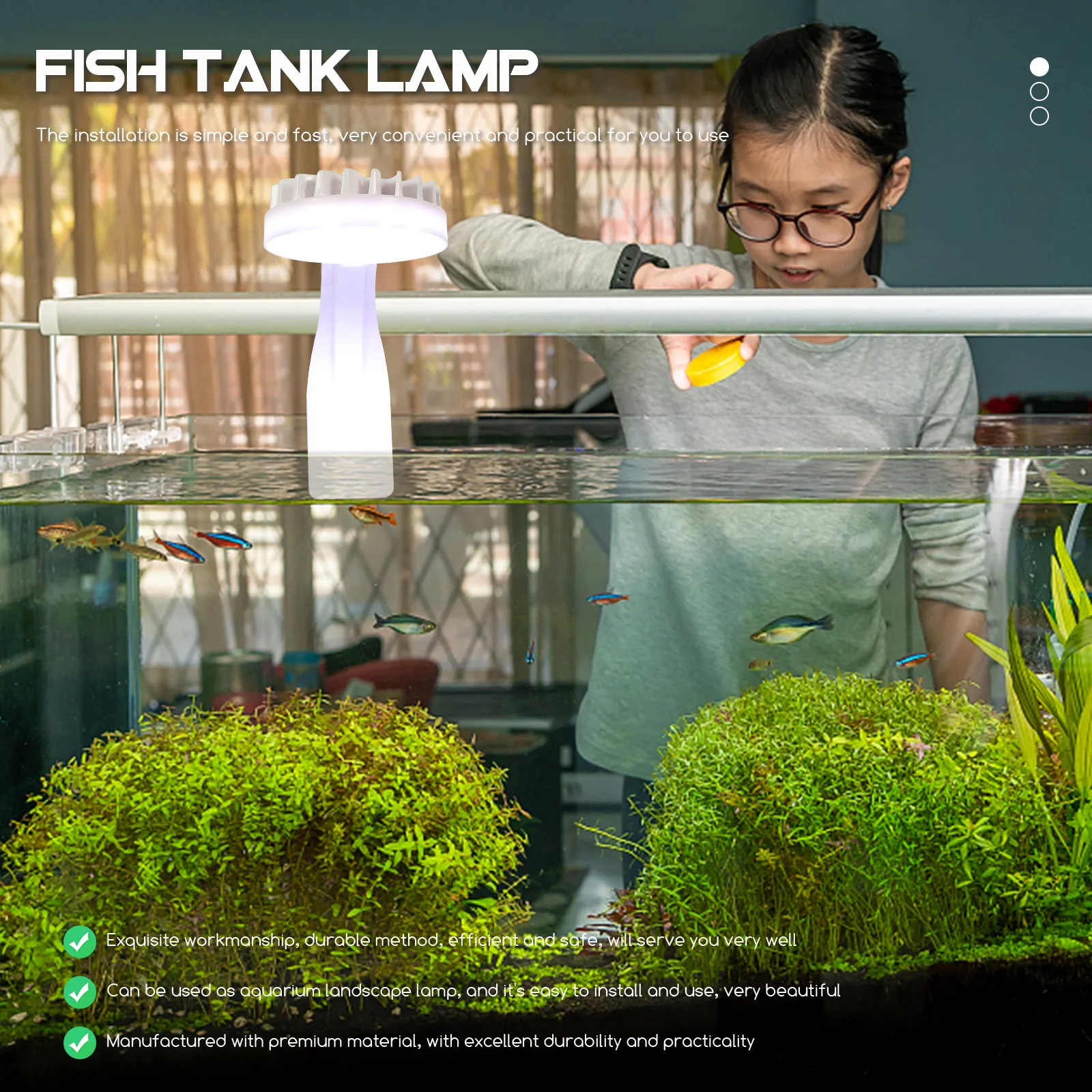 

Professional Aquarium Lamp Exquisite Craftsmanship Durable Safe Efficient Bright LED Beads Easy Installation Convenient