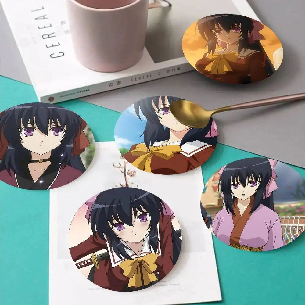 1pc Himari Noihara Anime Characters Wooden Coaster Colour Printing Cup Mat Home Desk Decoration Gifts