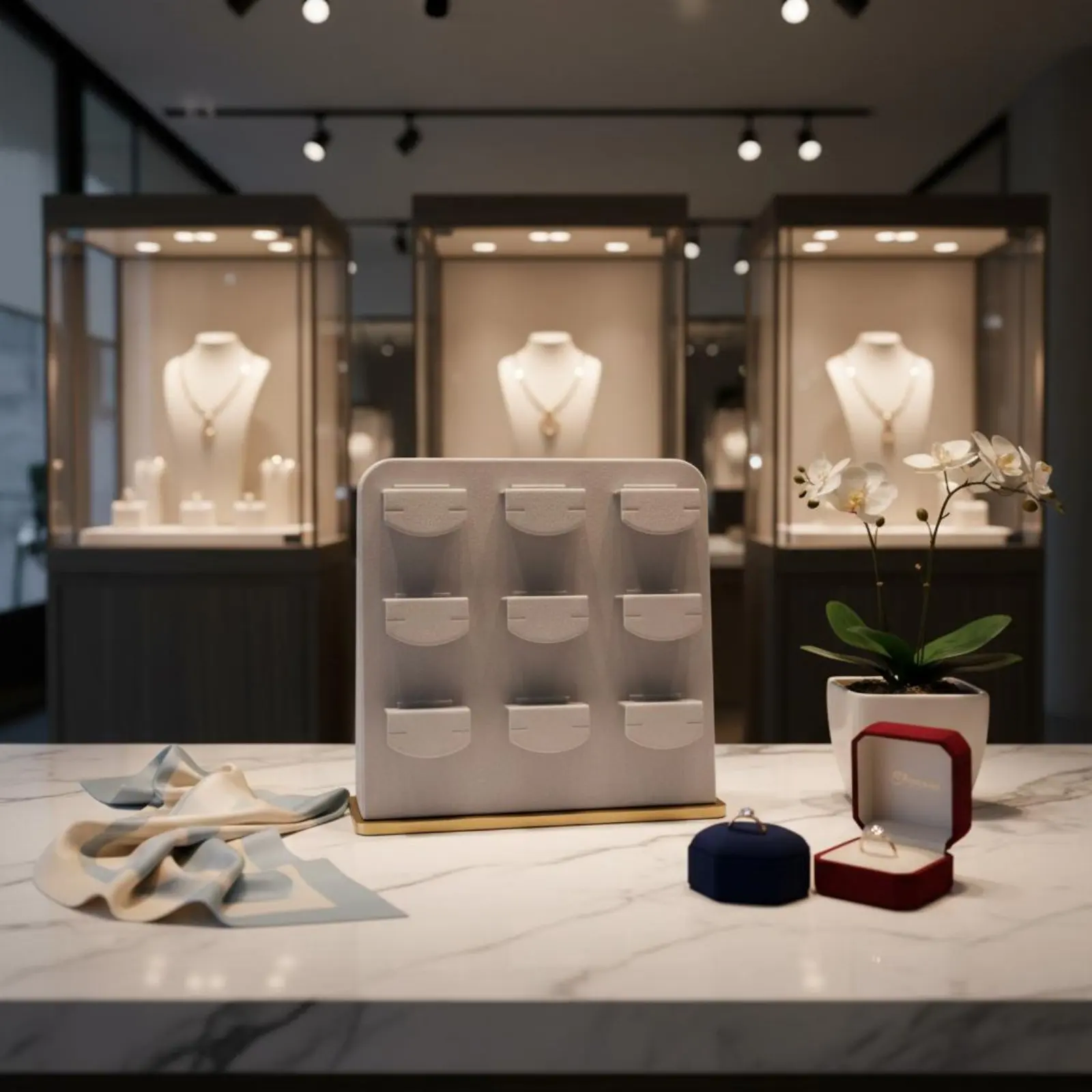 

Подставка для украшений из микрофибры: мягкий, роскошный дизайн, органайзер для серег-гвоздиков, элегантный настольный держатель для украшений