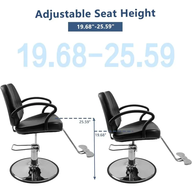 Beauty Salon Barber Chair for Men and Women Hair Stylists Black - view 3