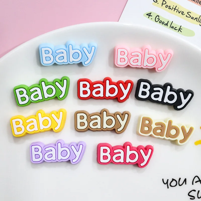 

DIY Baby Alphabet PVC Soft Silicone Decoration Patch Mobile Phone Case Children Hairpin Decorative Shoes and Accessories