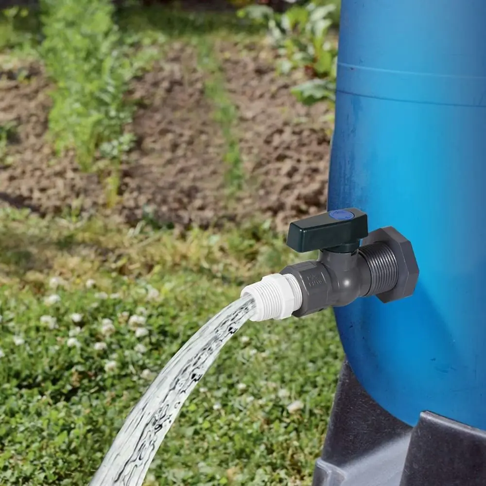 Durable PVC Rain Barrel Diverter Kit 3/4 Inch With Inner Connection Water Barrel Spigot Kit Fitting Adapter