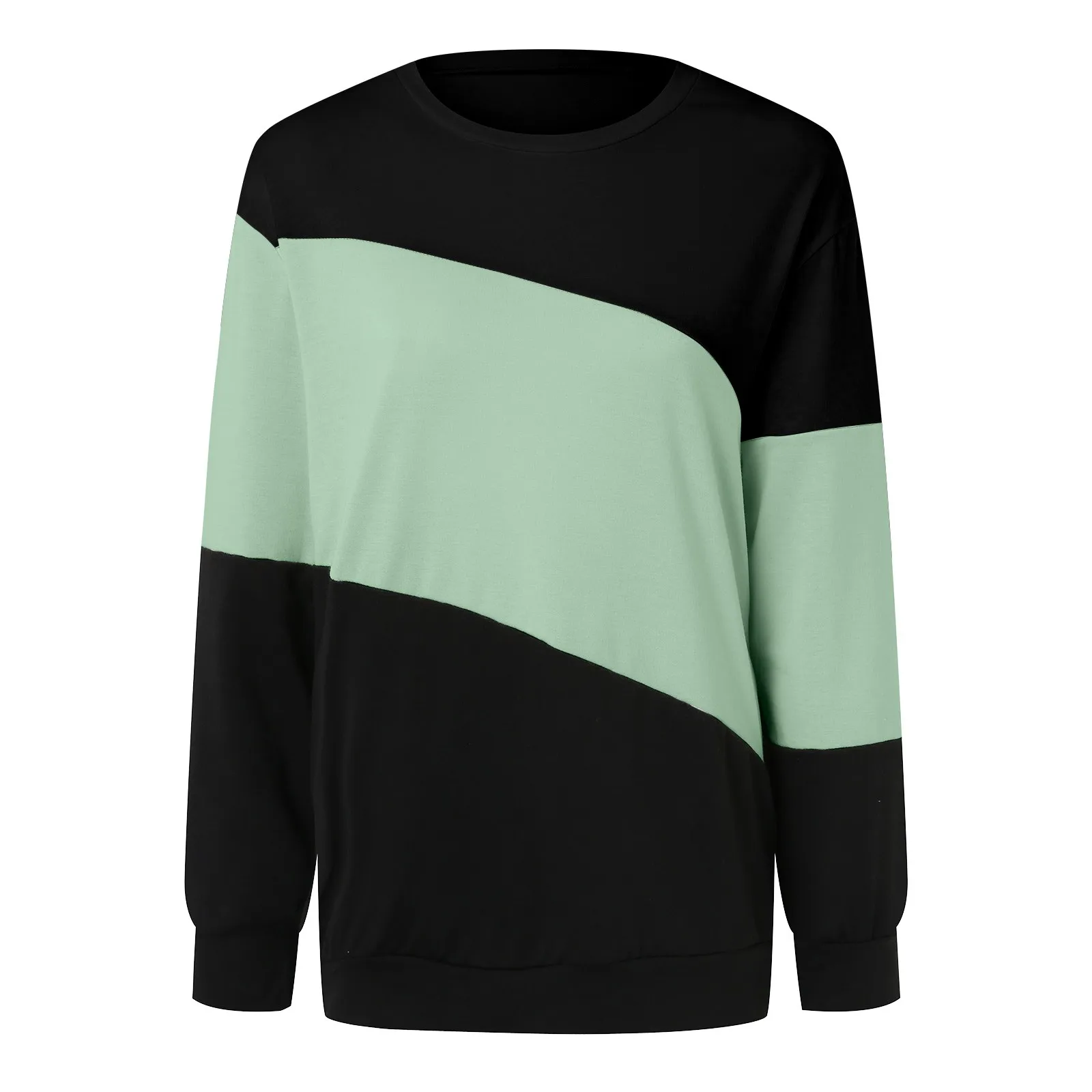 NEW Color Blocking Casual felpa donna allentato Streetwear Pullover donna 2023 Vintage felpe donna coreana