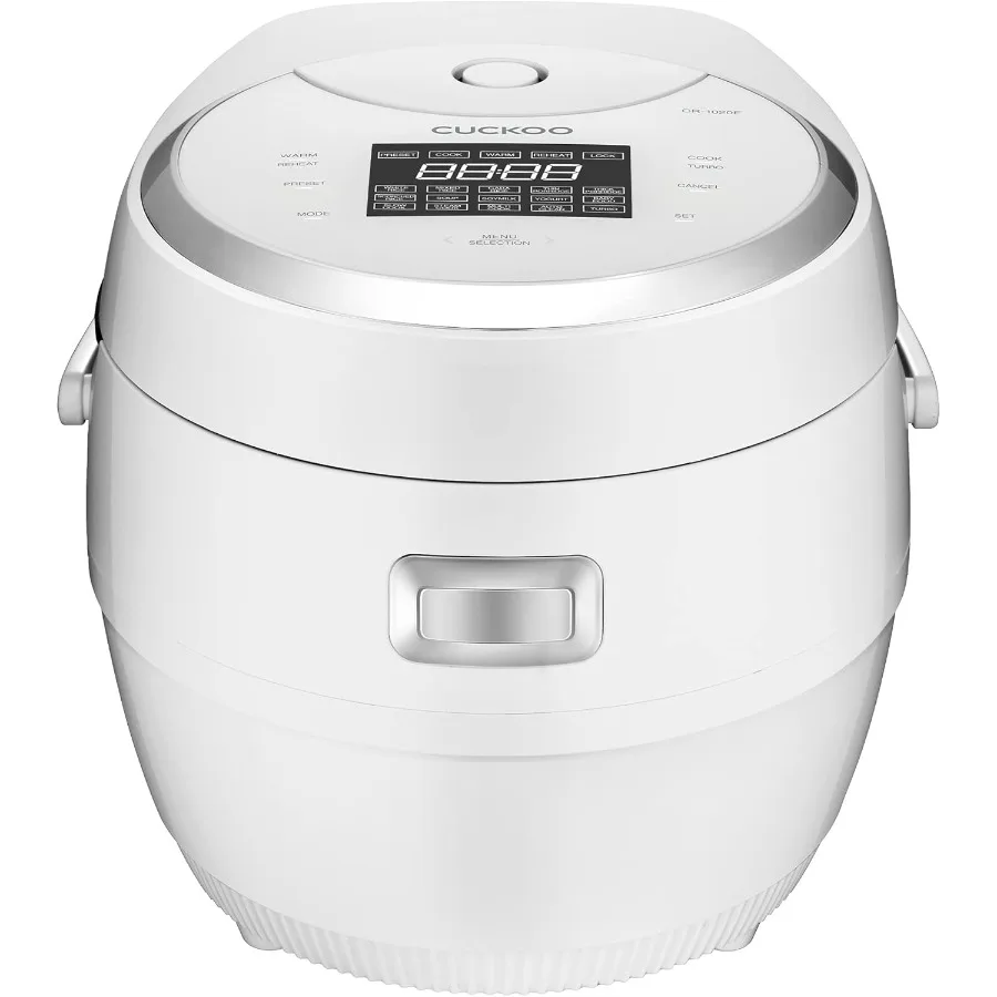 10-Cup Uncooked Micom Rice Cooker with 16 Menu Options Nonstick Inner Pot White Color Designed in Korea Renewed