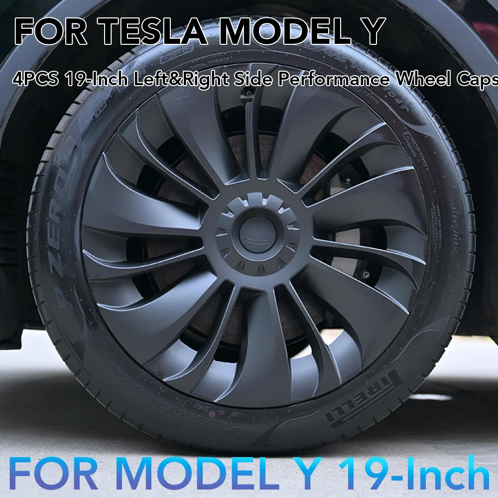 

4PCS 19-Inch Wheel Caps For Tesla Model Y Wheel Cover Performance Automobile Replacement Hub Cap Full Rim Cover Accessories 2024