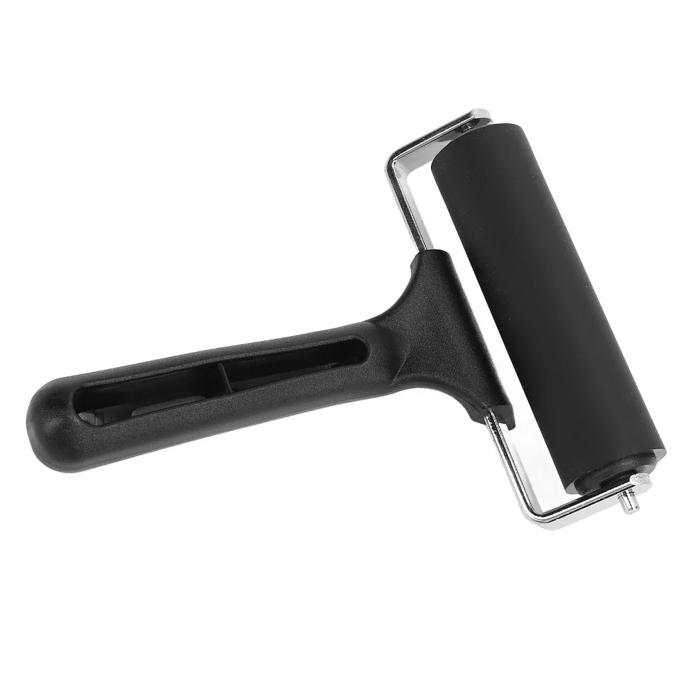 2pcs Durable 4 Inch Rubber Brayer Roller Hard Rubber Portable Size Press Roller Tool Printmaking Roller For Printmaking
