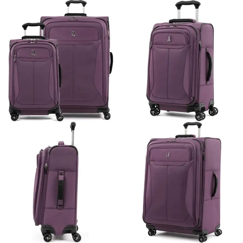 

two-piece expandable luggage set with 4 spinner wheels, lightweight suitcase, 21" carry-on and 29" large check-in