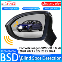 ZhuCamX Car Blind Spot Detection System BSD BSA BSM Sensor Drive Rear Mirror Monitoring for Volkswagen VW Golf 8 Mk8 2020~2024