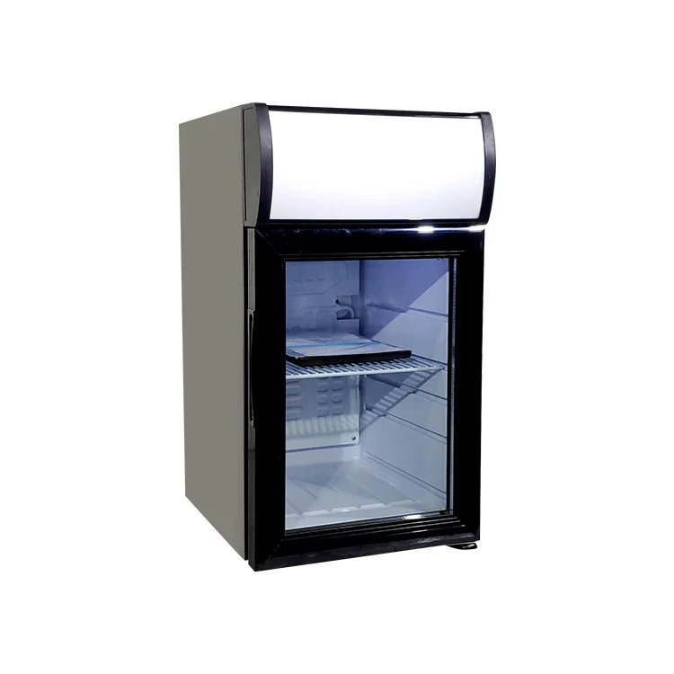 Drinks Cooler Freezer Countertop Display Merchandiser Refrigerator Table Top Small Mute Fridge