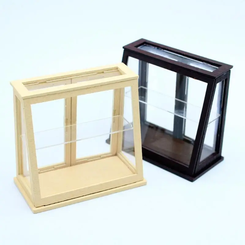 

Miniature Bakery Case Dollhouse Miniature Cake Store Decoration Bakery Stand Pretend Play Cake Bread Stand Display Cabinet