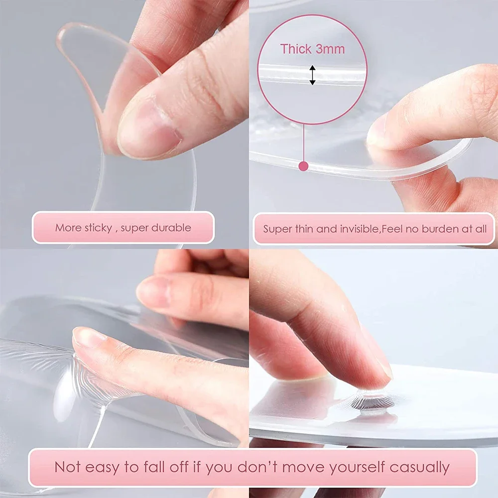 Reutilizável Face Chest Pad Set, Anti Rugas, Anti Aging, Smoothing, Silicone Patches, Remover Linhas Finas, Ferramentas de Cuidados Com A Pele, Facial