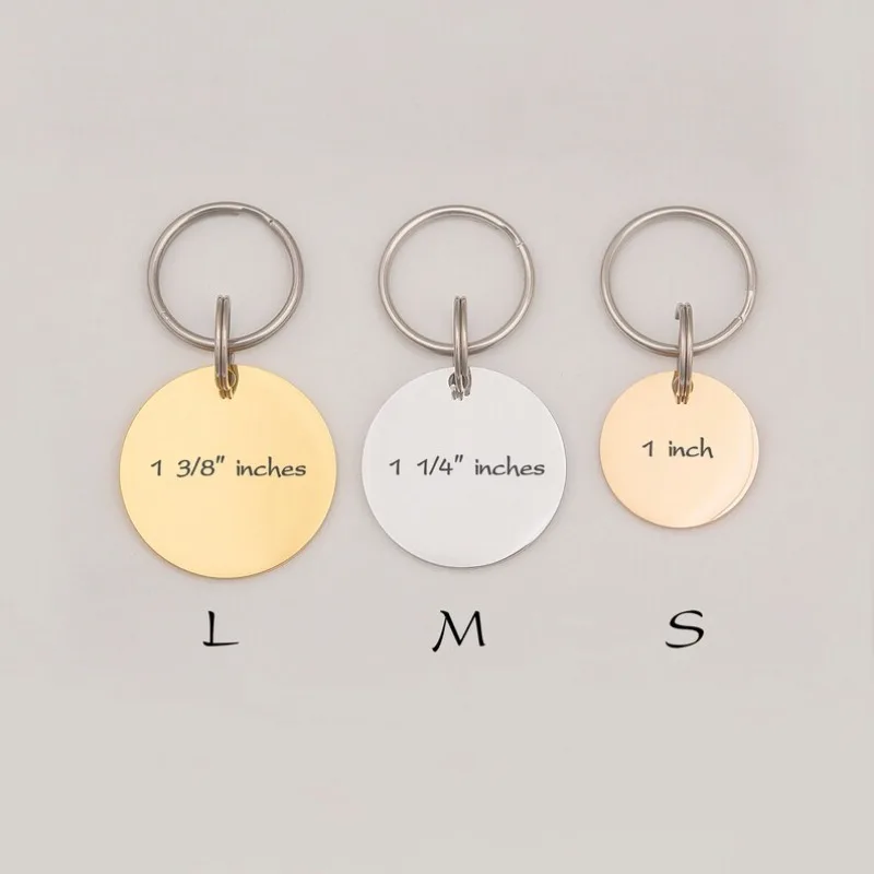 Personalized Cat Dog ID Tag Name Address with Phone Number Engraved Front and Back for Custom Pets Collar Anti-Lost Metal Charm