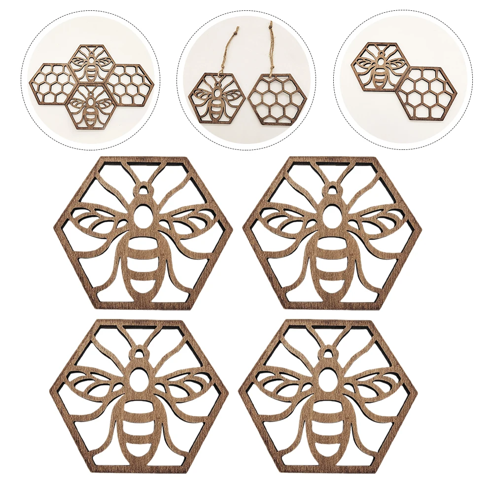 

5pcs Wooden Cup Cushions Creative Mug Mats Insulation Coasters Home Supplies Tableware Placemats For Coffee Mugs Cup Holders