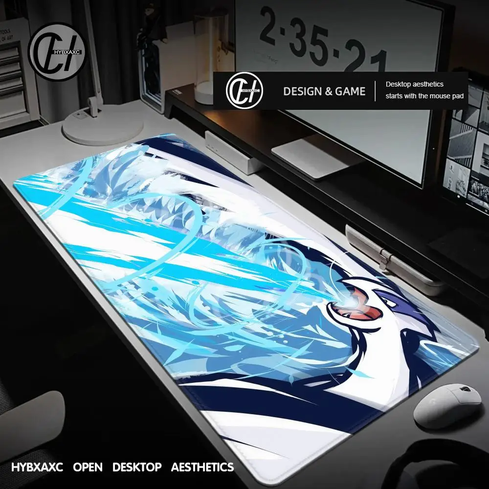 

P-Pokemon Lugia Battle Mousepad Mouse Mat Desk Mat With Pad Gaming Accessories Prime Gaming XXL Keyboard Pad Padding Mat