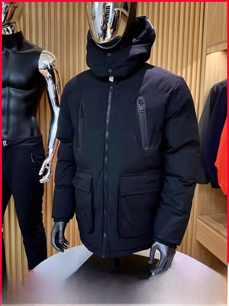 

Уличная ветрозащитная теплая зимняя мужская куртка с несколькими цветами на молнии и вышивкой Thiened, хлопковое пальто с капюшоном